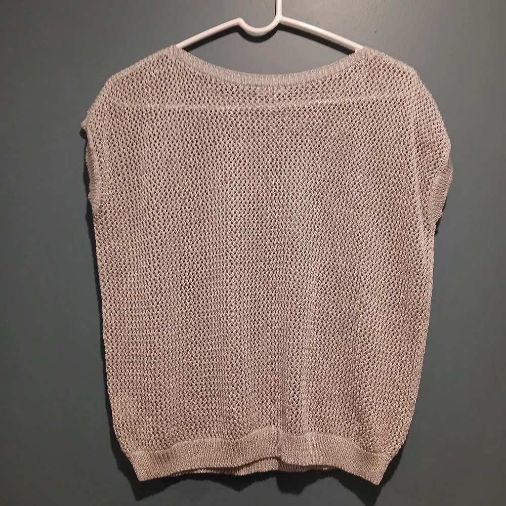 Poles  Grey Knit Sweater Shirt Blouse Womans size Medium